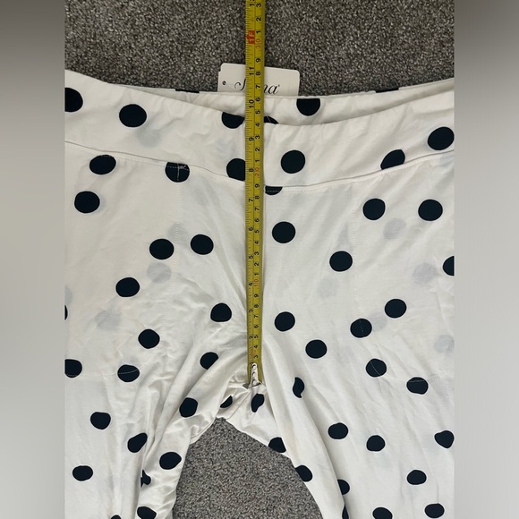 Soma Cool Nights Pajama PANTS ONLY polka dot white black size medium comfy - Picture 11 of 14